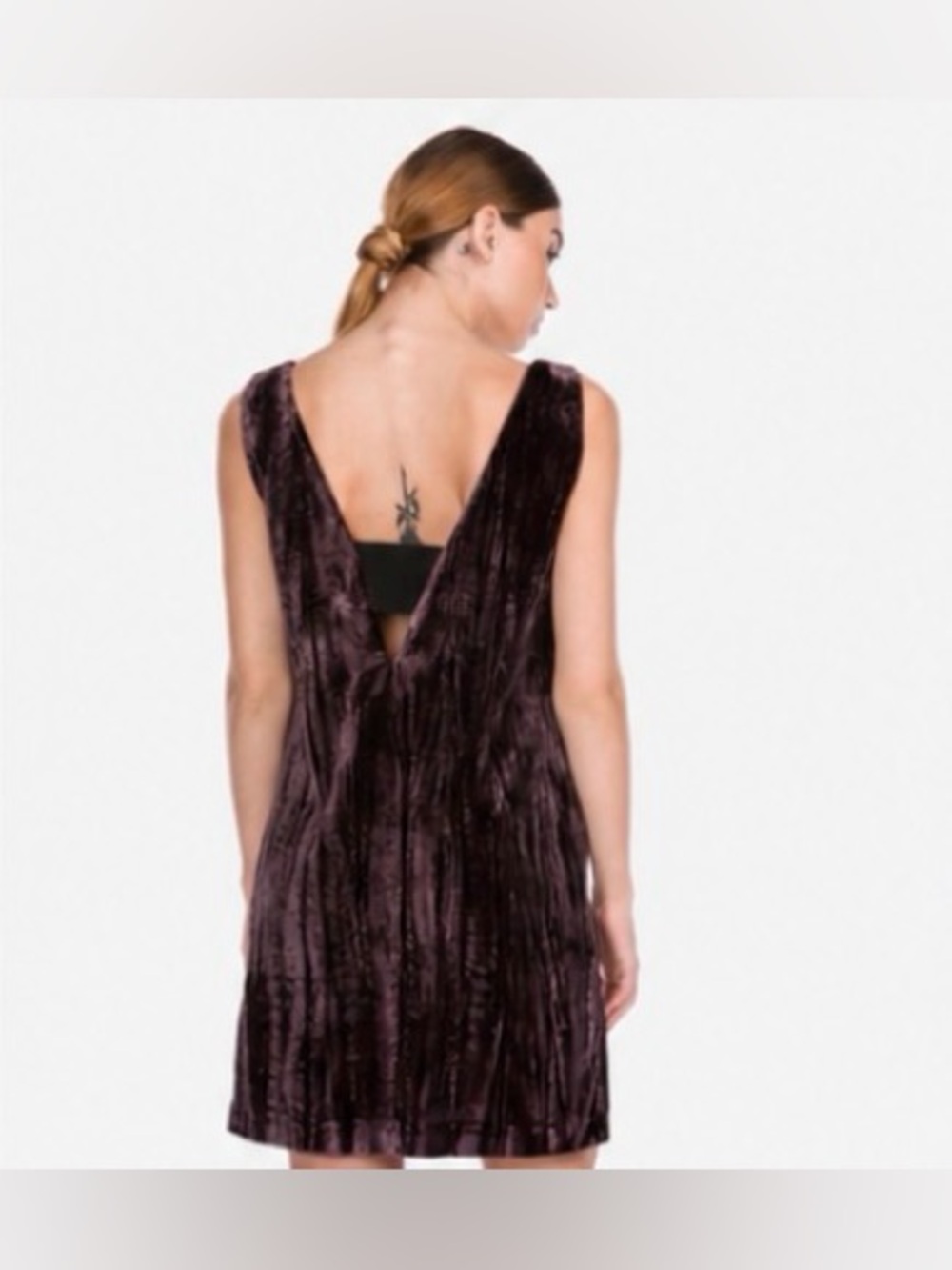 NWT French Connection Theresa Velvet Hortensia Haze Mini Dress - Picture 3 of 6